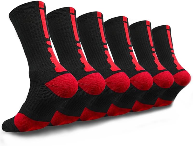 Popuid Youth Thick Basketball Socks for Boys - Cushioned Sports Compression Sock for Active Kids, Fits Ages 6-12 - Image 1
